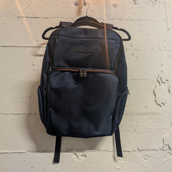 Robert Graham Cache Logo Bag Recycled Polyester Backpack Navy - New - Picture 12 of 16